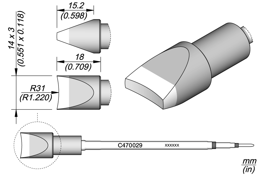 C470029 - Round Connector Cartridge R 31